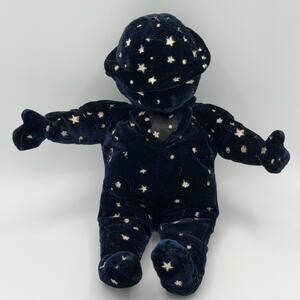 Yottoy Mr. Sleepy Bedtime Plush Toy Doll 11” Glow in the Dark 1997 Midnight Navy